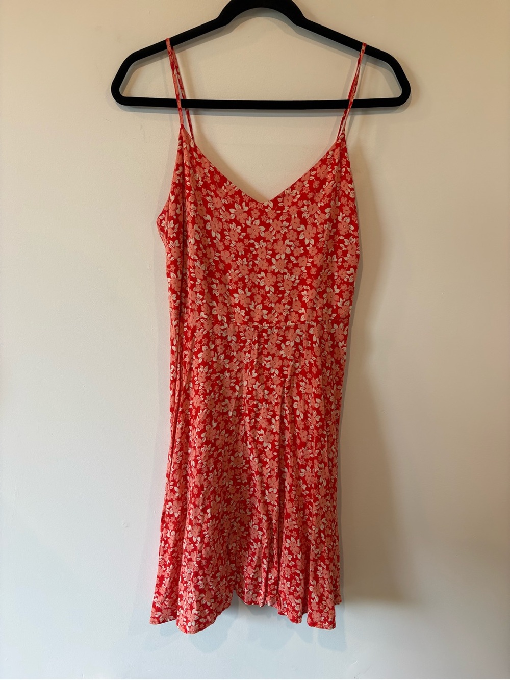 GAP Red Floral Spaghetti Strap Sundress